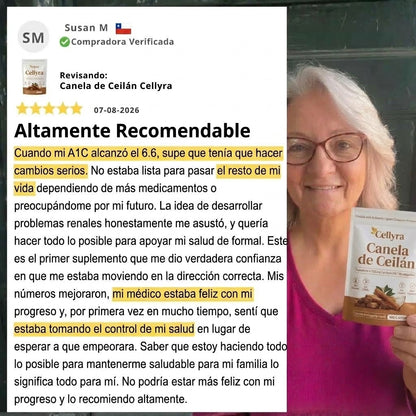 Canela de Ceilán (equivalente a 7200 mg) con aceite MCT